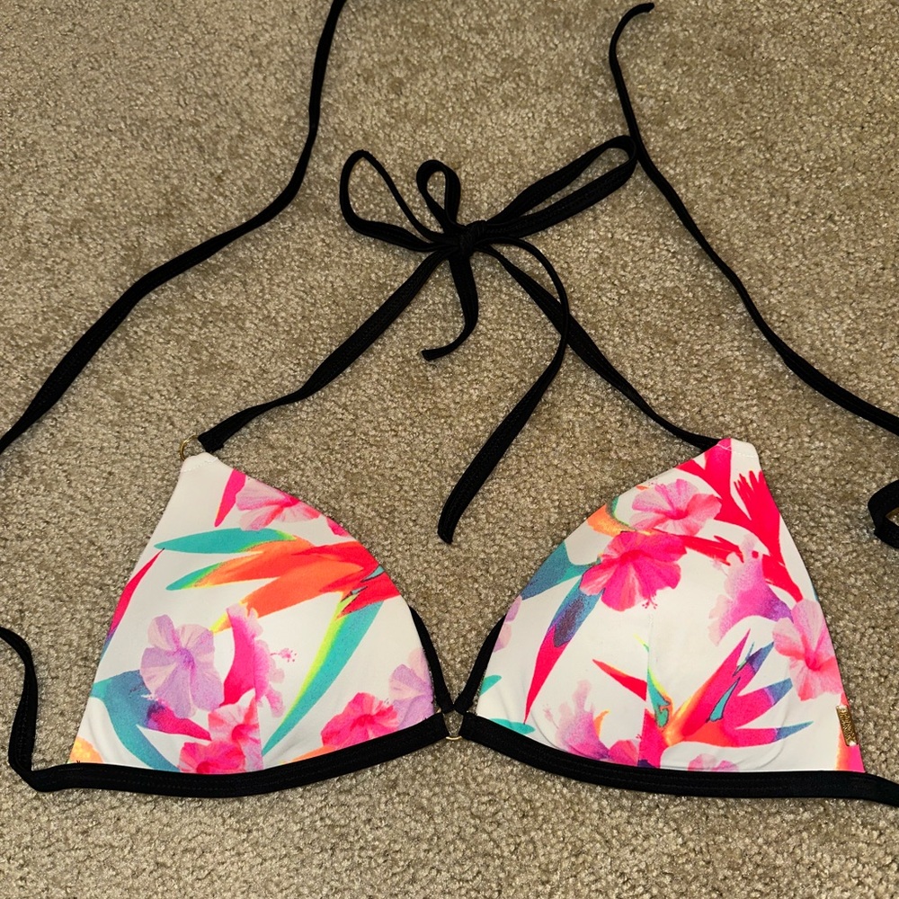 PINK Victoria's Secret Multicolor Floral Bikini Top